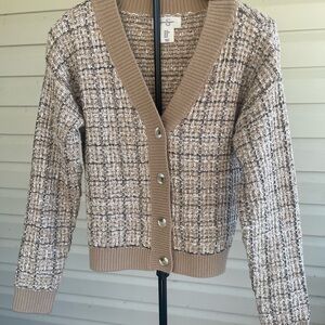 Jessica Simpson Textured Tan Cardigan